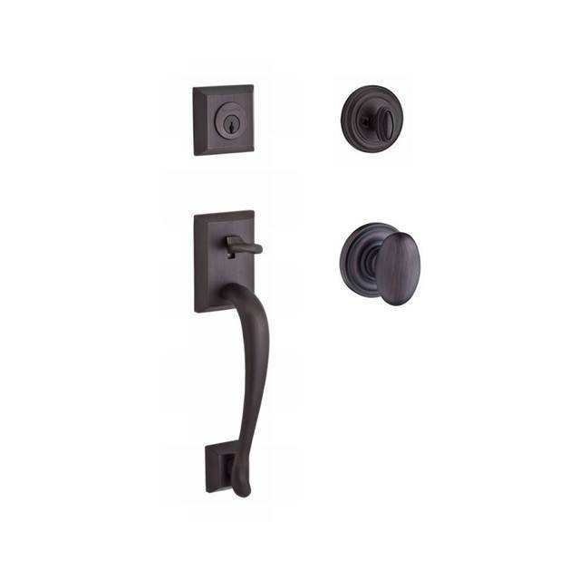 Baldwin Napa Handleset with Single Cylinder Deadbolt and Door Knob and